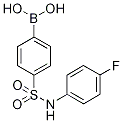4-Borono-N-(4-fluorophenyl)benzenesulphonamide Struktur