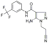 5-Amino-1-(2-cyanoethyl)-N-[3-(trifluoromethyl)phenyl]-1H-pyrazole-4-carboxamide Struktur