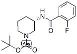  tert-Butyl (3S)-3-[(2-fluorobenzoyl)amino]piperidine-1-carboxylate, (3S)-1-(tert-Butoxycarbonyl)-3-[(2-fluorobenzoyl)amino]piperidine, N-[(3S)-1-(tert-Butoxycarbonyl)piperidin-3-yl]-2-fluorobenzamide