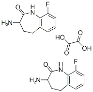3-Amino-4,5-dihydro-9-fluoro-1H-benzo[b]azepin-2(3H)-one hemioxalate,,结构式