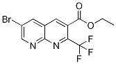 6-Bromo-3-(ethoxycarbonyl)-2-(trifluoromethyl)-1,8-naphthyridine 化学構造式