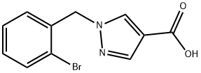 1-(2-Bromobenzyl)-1H-pyrazole-4-carboxylic acid Struktur