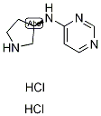 N-[(3R)-ピロリジン-3-イル]ピリミジン-4-アミン二塩酸塩 化学構造式