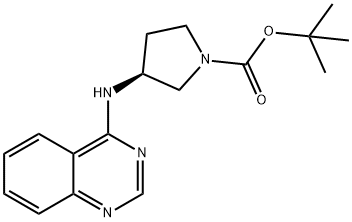 tert-Butyl (3S)-3-(quinazolin-4-ylamino)pyrrolidine-1-carboxylate Struktur
