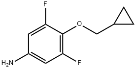 4-(Cyclopropylmethoxy)-3,5-difluorobenzenamine Struktur
