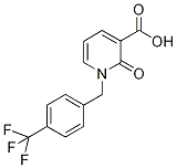 1-[4-(Trifluoromethyl)benzyl]pyridin-2-one-3-carboxylic acid 97%,,结构式