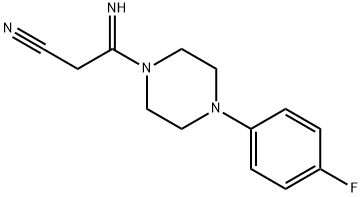 3-[4-(4-Fluorophenyl)piperazin-1-yl]-3-iminopropionitrile 97% Structure