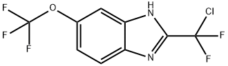 2-(Chlorodifluoromethyl)-5-(trifluoromethoxy)-1H-benzimidazole 结构式