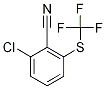 2-Chloro-6-[(trifluoromethyl)sulphanyl]benzonitrile,,结构式