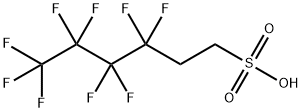 3,3,4,4,5,5,6,6,6-Nonafluorohexane-1-sulphonic acid, 757124-72-4, 结构式