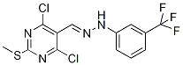 4,6-dichloro-2-(methylthio)pyrimidine-5-carboxaldehyde 5-[3-(trifluoromethyl)phenyl]hydrazone|