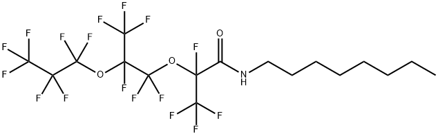 N-Octyl-2,3,3,3-tetrafluoro-2-[1,1,2,3,3,3-hexafluoro-2-(heptafluoropropoxy)propoxy]propanamide Struktur