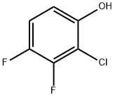 2-クロロ-3,4-ジフルオロフェノール 化学構造式