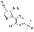 3-Amino-1-[3-chloro-5-(trifluoromethyl)pyridin-2-yl]-4-cyano-1H-pyrazole, 2-[3-Amino-4-cyano-1H-pyrazol-1-yl]-3-chloro-5-(trifluoromethyl)pyridine 结构式