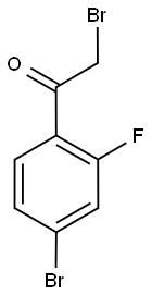 2,4'-Dibromo-2'-fluoroacetophenone, 2-Bromo-1-(4-bromo-2-fluorophenyl)ethan-1-one,,结构式