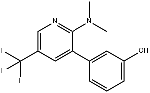 3-[2-(Dimethylamino)-5-(trifluoromethyl)-3-pyridyl]phenol Structure