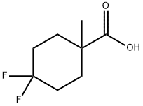 4,4-Difluoro-1-methylcyclohexane-1-carboxylic acid Struktur