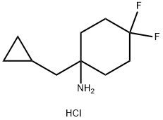 1-(Cyclopropylmethyl)-4,4-difluorocyclohexan-1-amine hydrochloride Structure