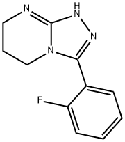 3-(2-フルオロフェニル)-5H,6H,7H,8H-[1,2,4]トリアゾロ[4,3-A]ピリミジン 化学構造式