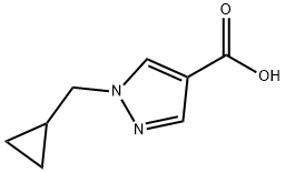 1-(Cyclopropylmethyl)-1H-pyrazole-4-carboxylic acid Struktur