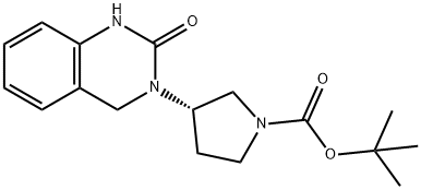 tert-Butyl(3S)3(2-oxo-1,2,3,4-tetrahydroquinazolin-3-yl)pyrrolidine-1-carboxylate Struktur