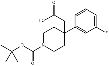 2-[1-(tert-Butoxycarbonyl)-4-(3-fluorophenyl)piperidin-4-yl]acetic acid|644982-65-0