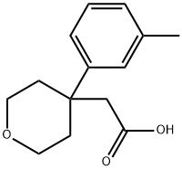 2-(4-m-Tolyl-tetrahydro-2H-pyran-4-yl)acetic acid Struktur