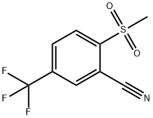 2-Cyano-4-(trifluoromethyl)phenyl methyl sulphone, 3-Cyano-4-(methylsulphonyl)benzotrifluoride Struktur