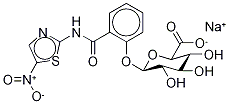 Tizoxanide-d4 Glucuronide Sodium Salt Structure