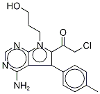 1-[4-AMino-7-(3-hydroxypropyl)-5-(4-Methylphenyl)-7H-pyrrolo[2,3-d]pyriMidin-6-yl]-2-chloro-ethanone-d6,1329838-71-2,结构式