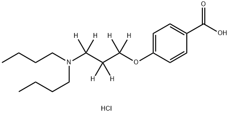 4-[3-(DibutylaMino)propoxy]benzoic Acid-d6 Hydrochloride,1329808-49-2,结构式