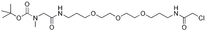 N'-(13-ChloroacetaMido-4,7,10-trioxatridecanyl)-N-Methyl-N-tert-butoxycarbonyl-glycinaMide 结构式