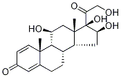 11β,16α,17α,21-Tetrahydroxypregna-1,4-diene-3,20-dione-d3 化学構造式