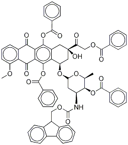 N-(9-FluorenylMethoxycarbonyl)-4',6,8,11-tetra-O-benzoyl Doxorubicin Struktur