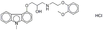 N-Methyl Carvedilol-d3 Hydrochloride Salt,,结构式