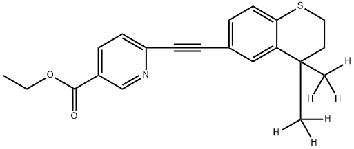 6-[2-(3,4-Dihydro-4,4-(diMethyl-d6)-2H-1-benzothiopyran-6-yl-d2)ethynyl]-|TAZAROTENE-D8