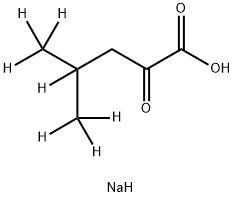 4-メチル-2-オキソ吉草酸-D7ナトリウム塩 化学構造式