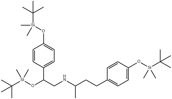 Tri-O-(tert-butyldimethylsilyl) Ractopamine Structure