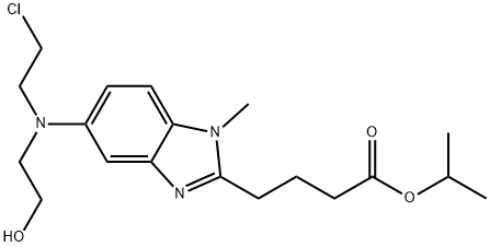5-[(2-Chloroethyl)(2-hydroxyethyl)amino]-1-methyl-1H-benzimidazole-2-butanoic Acid 1-Methylethyl Ester Structure
