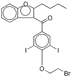 2-n-Butyl-4-[(2-bromoethoxy-d4)-3,5-diiodobenzoyl]benzofuran 结构式