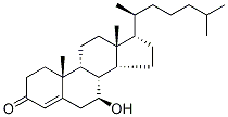 7β-Hydroxy-4-cholesten-3-one-d7 Structure