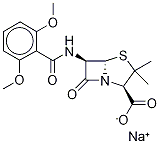 Methicillin-d6 Sodium 化学構造式