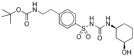 1-[4-(2-N-Boc-2-aMinoethylphenyl)sulfonyl]-3-(cis-3-hydroxycyclohexyl)urea Struktur