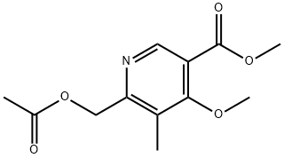 6-(AcetoxyMethyl)-4-Methoxy-5-Methyl-nicotinic Acid Methyl Ester 化学構造式