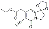 6'-Cyano-2',3'-dihydro-5'-oxo-spiro[1,3-dioxolane-2,1'(5'H)-indolizine]-7'-acetic Acid Ethyl Ester 结构式