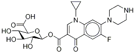 Ciprofloxacin-d8 β-D-Glucuronide 化学構造式