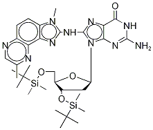 3',5'-Di-O-tert-butyldiMethylsilyl-2'-deoxy-8-[(3-(Methyl-d3)-8-Methyl-3H-iMidazo[4,5-f]quinoxalin-2-yl)aMino]guanosine 化学構造式