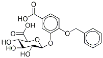 4-Benzyloxy-3-hydroxybenzoic Acid 3-O-β-D-Glucuronide 化学構造式