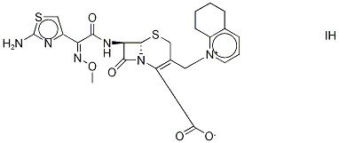 [6R-[6α,7β(Z)]]-1-[[7-[[(2-aMino-4-thiazolyl)(MethoxyiMino)acetyl]aMino]-2-carboxy-8-oxo-5-thia-1-azabicyclo[4.2.0]oct-2-en-3-yl]Methyl]-5,6,7,8-tetrahydro-quinoliniuM-d7 Hydroiodide|[6R-[6α,7β(Z)]]-1-[[7-[[(2-aMino-4-thiazolyl)(MethoxyiMino)acetyl]aMino]-2-carboxy-8-oxo-5-thia-1-azabicyclo[4.2.0]oct-2-en-3-yl]Methyl]-5,6,7,8-tetrahydro-quinoliniuM-d7 Hydroiodide