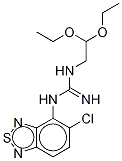 5-Chloro-2,1,3-benzothiadiazol-4-N-2,2-diethoxyethylguanidine Struktur